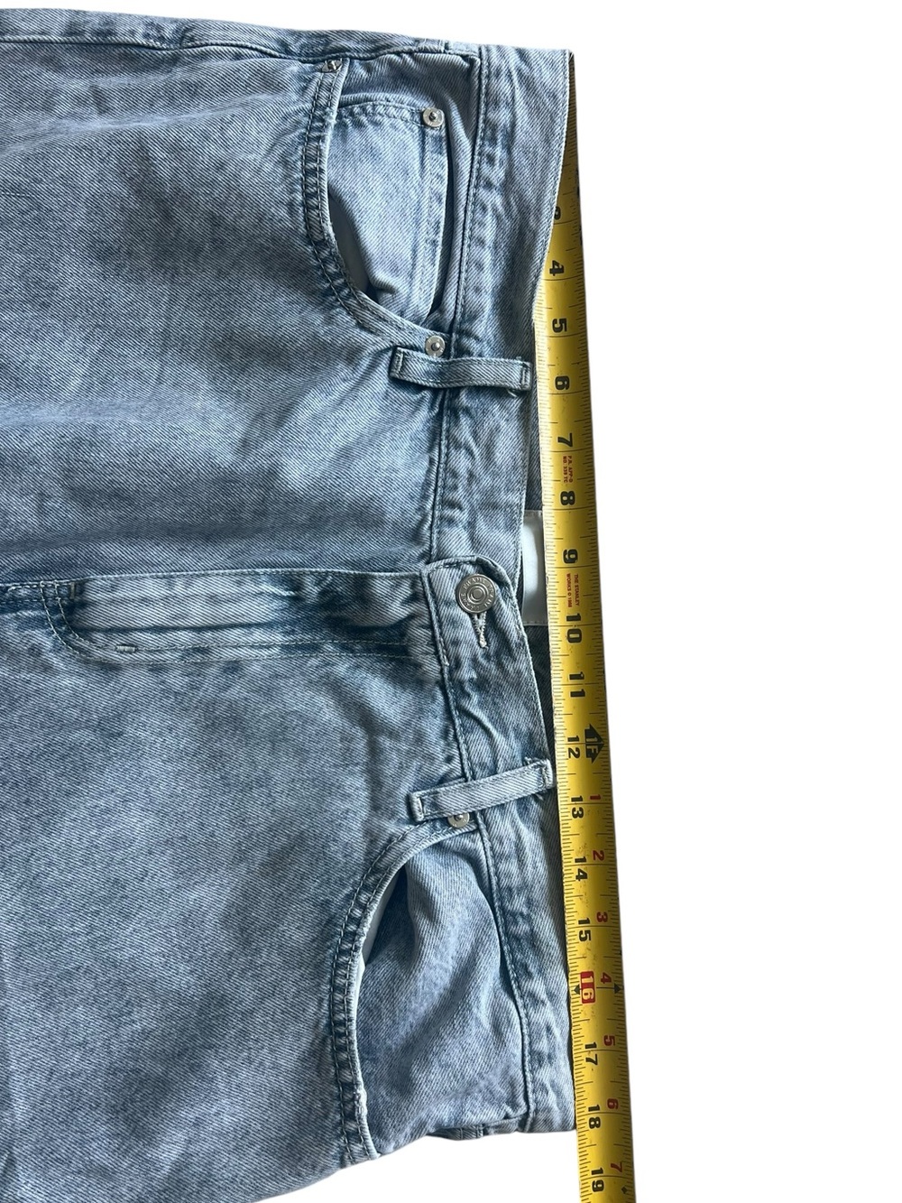FRAME The Hang Cropped Straight Wide Leg 100% Cotton Denim Size 32 - Picture 9 of 13
